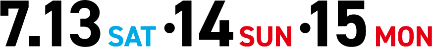 7.13sat 14sun 15mon