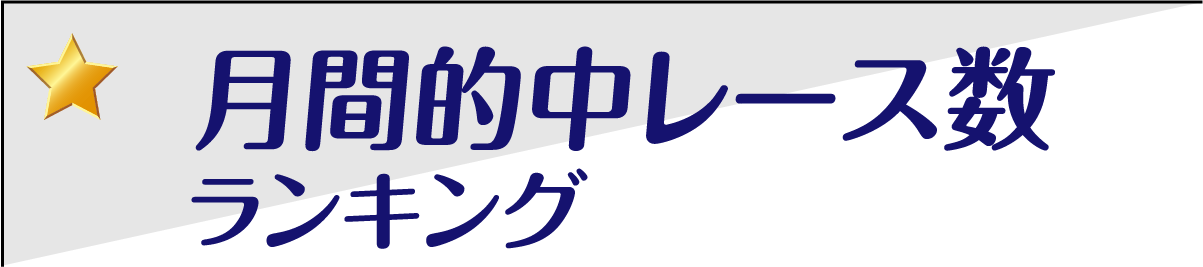 月間的中レース数ランキング