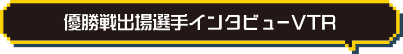 優勝戦出場選手インタビューVTR